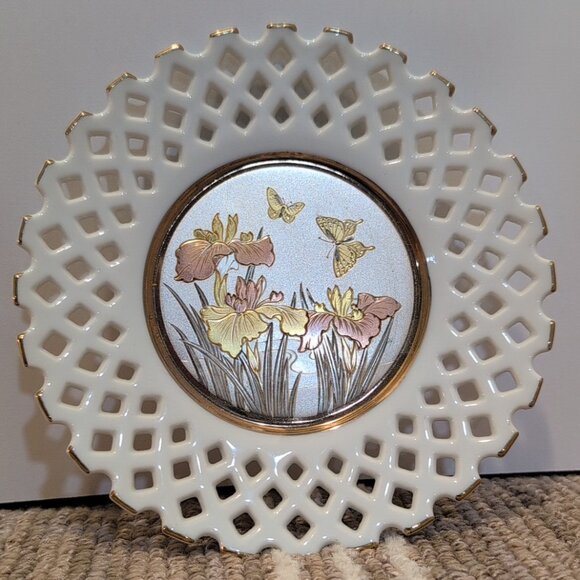 Chokin Other - Vintage 6” Art Of Chokin Plate With Metal Engraving From Japan Decorative